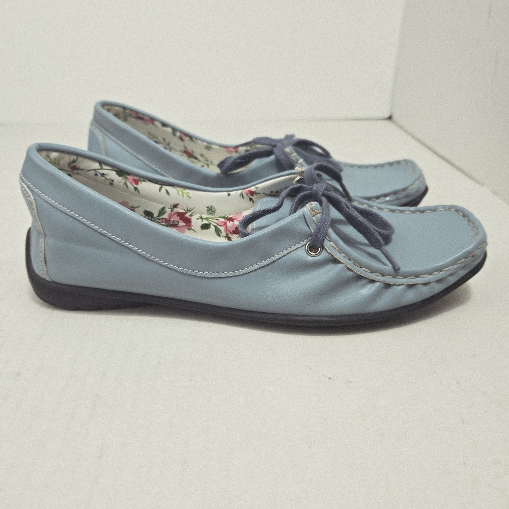Catwalk Mocasins Womens US Sz 8  EUR= 39 Leather  Blue WALK CASUAL OUTDOOR